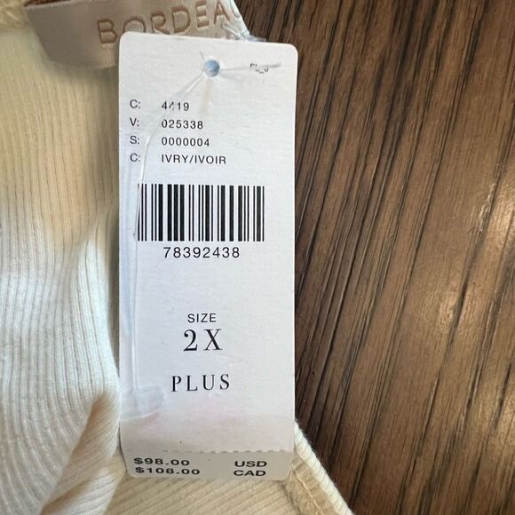 NWT Anthropologie Bordeaux U Neck Halter Mini Knit Dress. Size 2X. - Picture 4 of 11